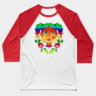 Rainbow y2k girl Baseball T-Shirt